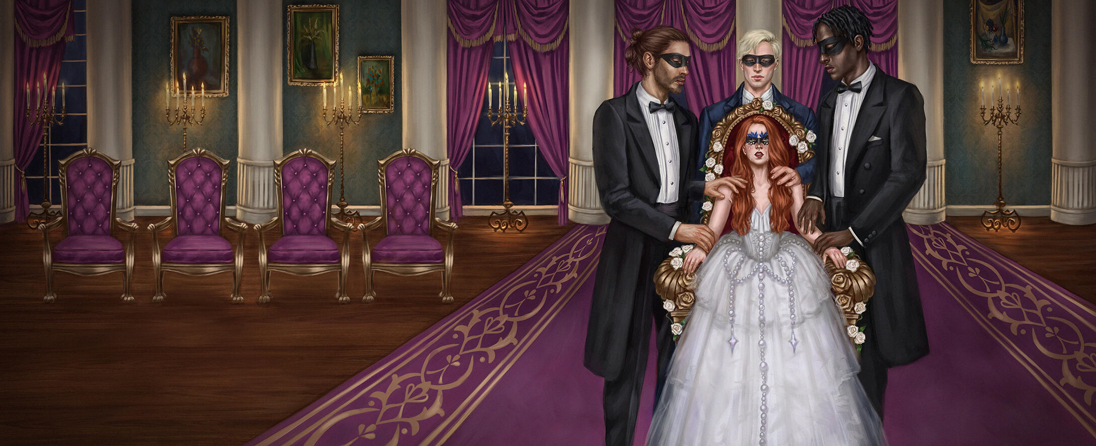 Cover illustration for special edition of Royals of Forsyth U Series - Motley Chronicles Box